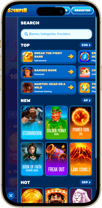 Spinfin Casino Mobile